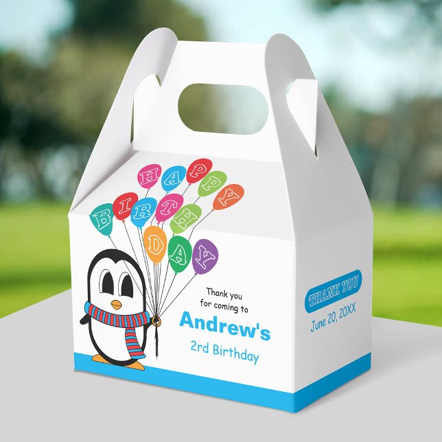 Caixa de Aniversário do Pinguim Bonito (Criador carregado)