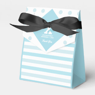 Caixa de Bolinhas Azul Elegante Pastel