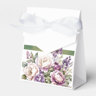Caixa de Buquê Floral de Algodão Púrpura