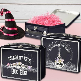 Caixa de Celebração de Caveira Boo Box Lancheira A