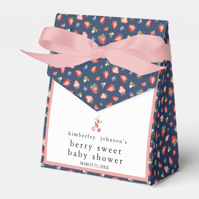 Caixa de Chá de fraldas de Berry Sweet Strawberry  (Frente)