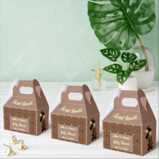 Caixa de Chá de fraldas de chocolate bonito
