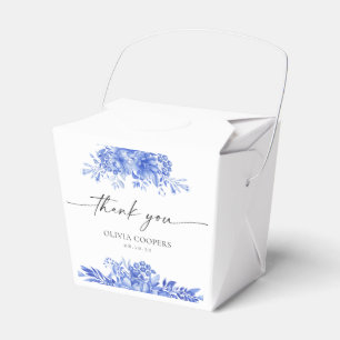 Caixa de Chá de fraldas Floral de Porcelain Azul