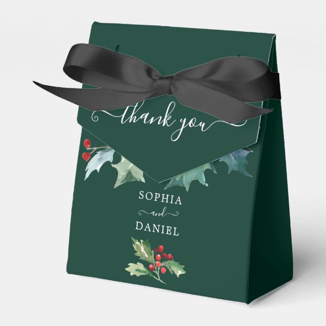 Caixa de Chá de panela de Casamento Holly Holiday (Frente)