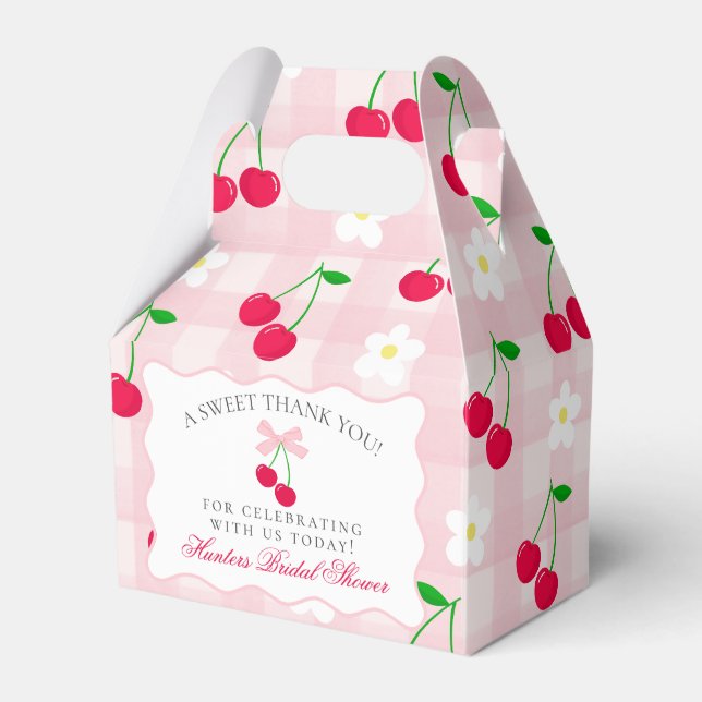 Caixa de Chá de panela de Coquetes Rosa Cereja (Frente)