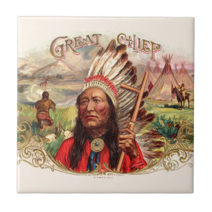 Caixa de Charutos Chefe do Excelente Indiano Vinta