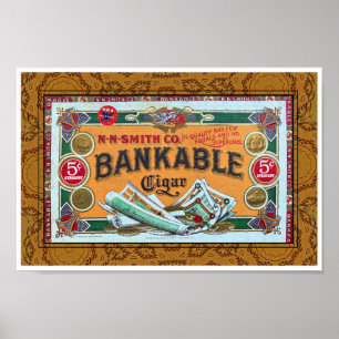 CAIXA DE CIGAR DO IMPRESSÃO 'RECICLADO ART' VINTAG