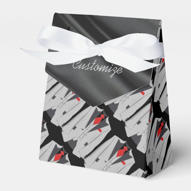 Caixa de Cinzas e favores de torta vermelha (Frente)