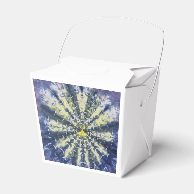 Caixa de Comida da pena de peacock abstrato (Frente)