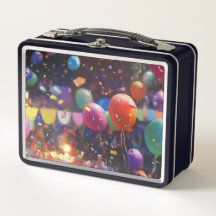 Caixa de Comida do Balão de Aniversário