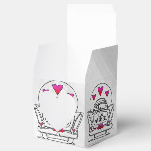 Caixa de Coração de Carro de Lua de Mel Casados Pe