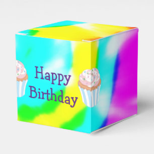 Caixa de Cupcake de Aniversário Feliz
