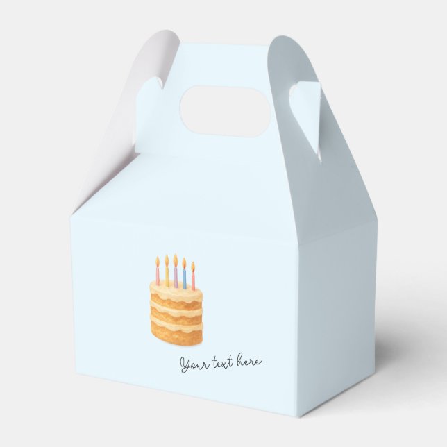 Caixa de embalagem com uma imagem de um bolo de an (Frente)