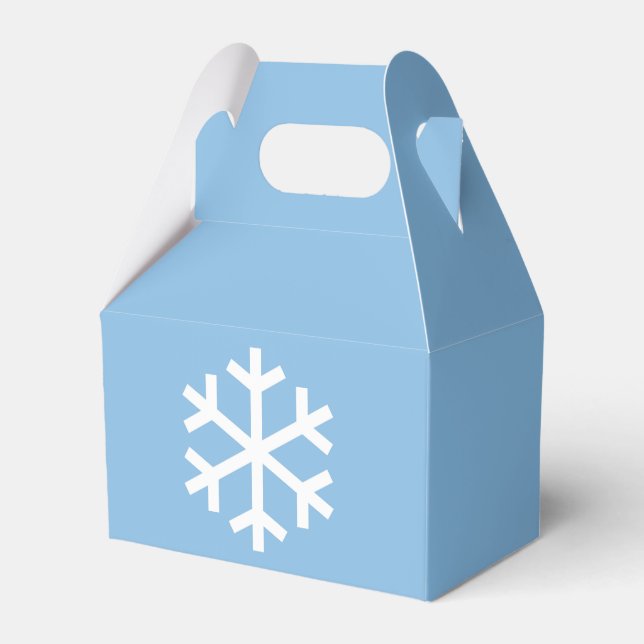 Caixa de Favor Azul Natal Floco de Neve Fofo (Frente)