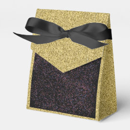 Caixa de Favor com Desenho Pintalgado Dourado e Pr