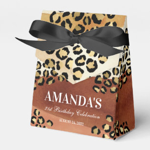 Caixa de Favor com Estampa de Leopardo Neutra