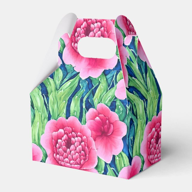 Caixa de Favor com Florais em Aquarela (Frente)