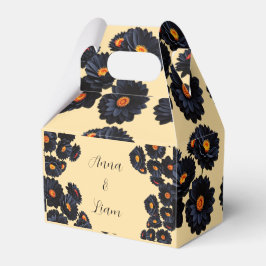 Caixa de Favor com Flores de Veludo Preto