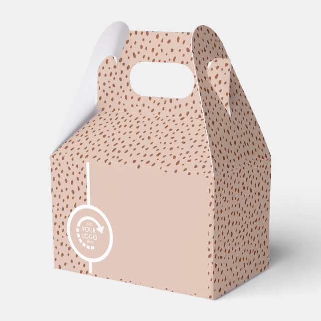 Caixa de Favor com LOGO Próprio Boho Bege e Pontos (Frente)