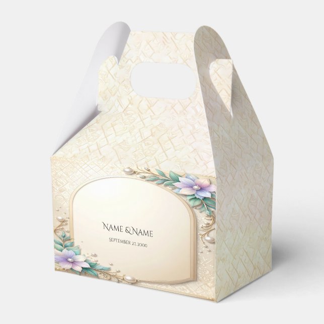 Caixa de Favor com Moldura Floral Decorativa com P (Frente)