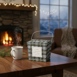 Caixa de Favor com Xadrez Escocês com Nota Desenha