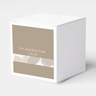 Caixa de favor da flor marrom