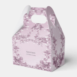 Caixa de Favor da Folhagem Floral Rosa