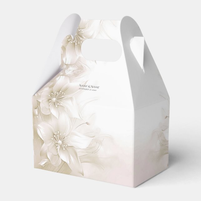 Caixa de Favor das Flores Brancas Elegantes (Frente)