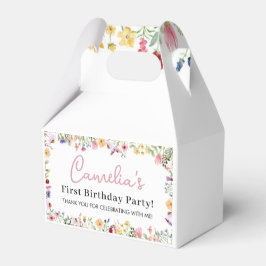 Caixa de Favor de Aniversário de Flor Selvagem