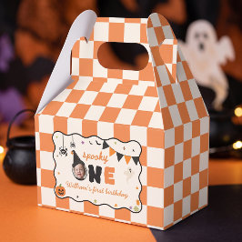 Caixa de Favor de Aniversário de Halloween Xadrez