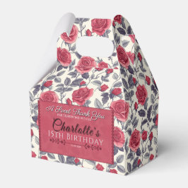 Caixa De Favor De Aniversário De Rosa Negrito Para