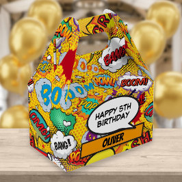 Caixa de Favor de Aniversário de Super-Herói de Qu