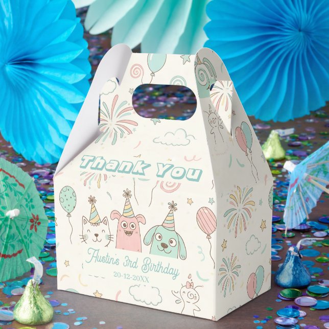 Caixa de Favor de Aniversário Doce e Divertida par (Festa)