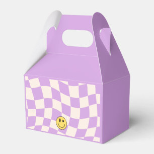 Caixa de Favor de Aniversário Riso Retro Roxo Prep