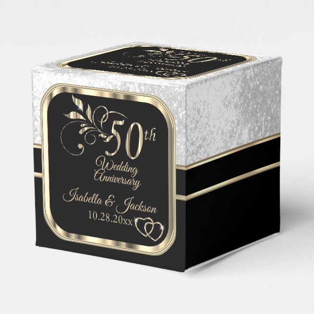 Caixa de Favor de Bodas de 50 Anos Bonita (Frente)