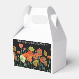 Caixa de Favor de Bolo de Noiva Floral Amarelo Pap