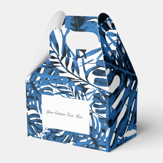 Caixa de Favor de Casamento em Azul Jeans Médio co (Frente)