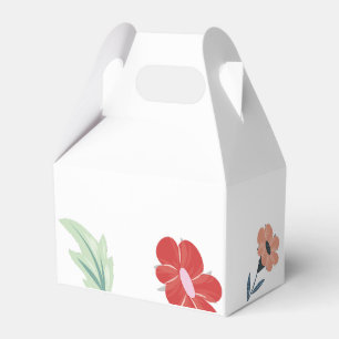 Caixa de Favor de Casamento Floral Colorida Alegre