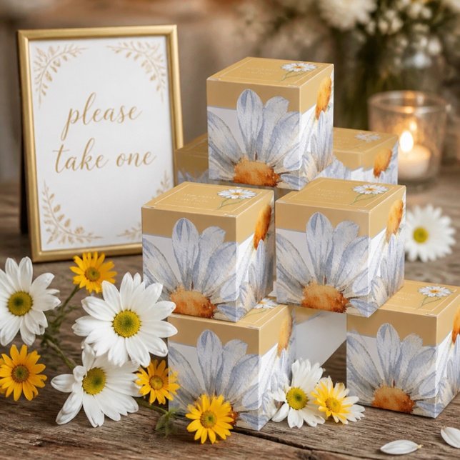 Caixa de Favor de Casamento Happy Daisy (Criador carregado)