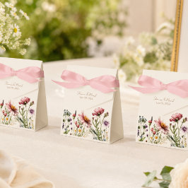 Caixa de Favor de Casamento Jardim de Flores Silve