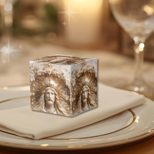 Caixa de Favor de Cristo Rei em Ouro e Pérolas