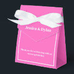 Caixa de Favor de Festa<br><div class="desc">Esta caixa de favor de festa é mostrada em uma cor rosa quente e branca elegante.
Personalize este item e mude o texto de exemplo para o seu.
Dica: Basta adicionar seus ótimos petiscos e adicionar uma fita festiva.</div>