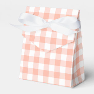 Caixa de Favor de Festa de Tenda Xadrez Gingham La