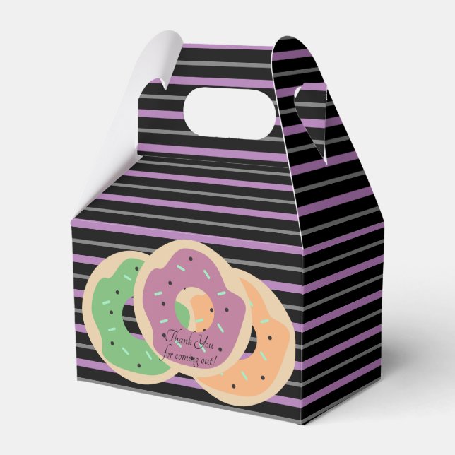 Caixa de Favor de Festas de Donuts Congelados com  (Frente)