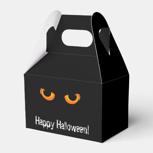 Caixa de Favor de Halloween Gato Preto (Frente)