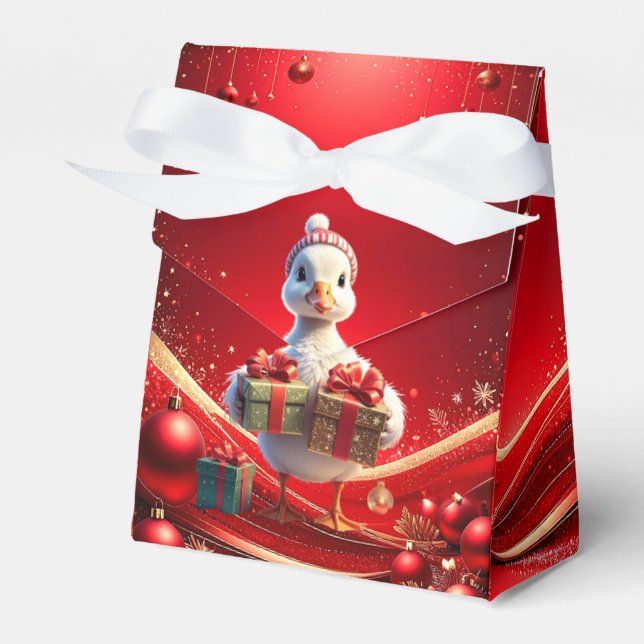 Caixa de Favor de Natal com Pato Fofo (Frente)
