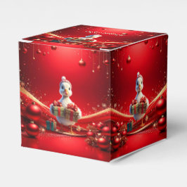 Caixa de Favor de Natal com Pato Fofo