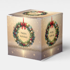 Caixa de Favor de Natal Coroa Festiva