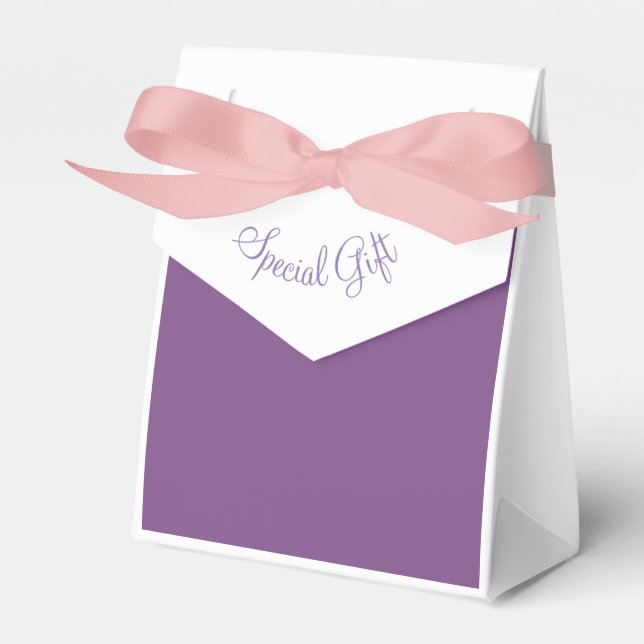 Caixa de Favor de Papel Roxo Rosa Presente Especia (Frente)