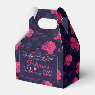 Caixa De Favor De Rosa Bonito De Aniversário Para 